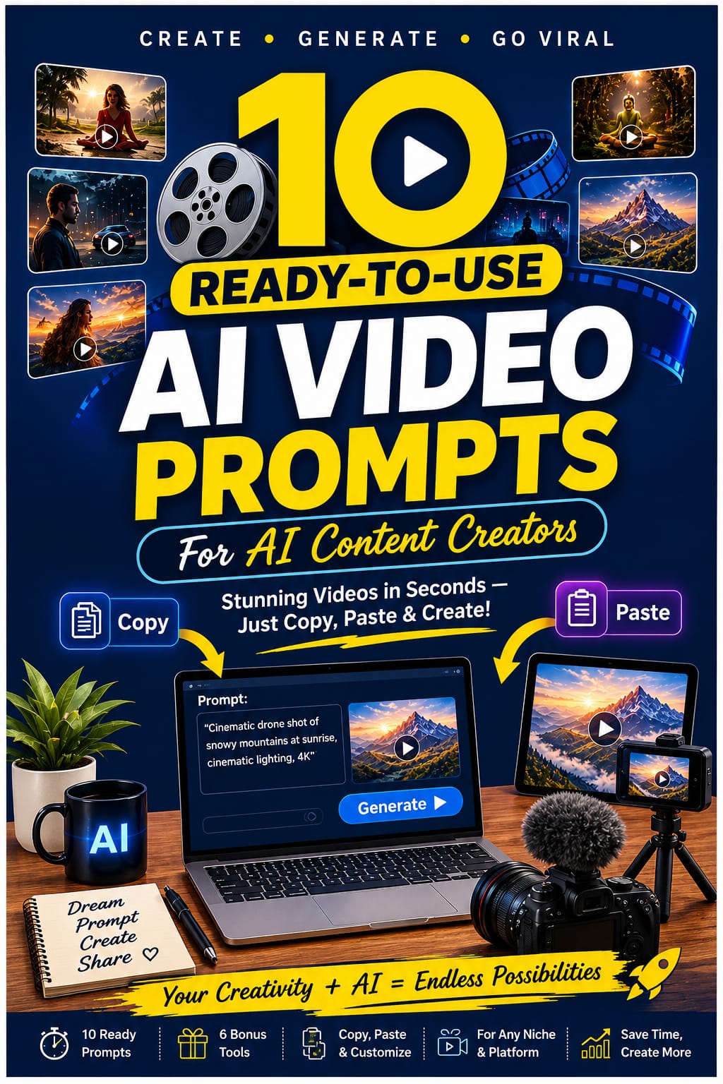 10 Ready-to-Use AI Video Prompts Ebook